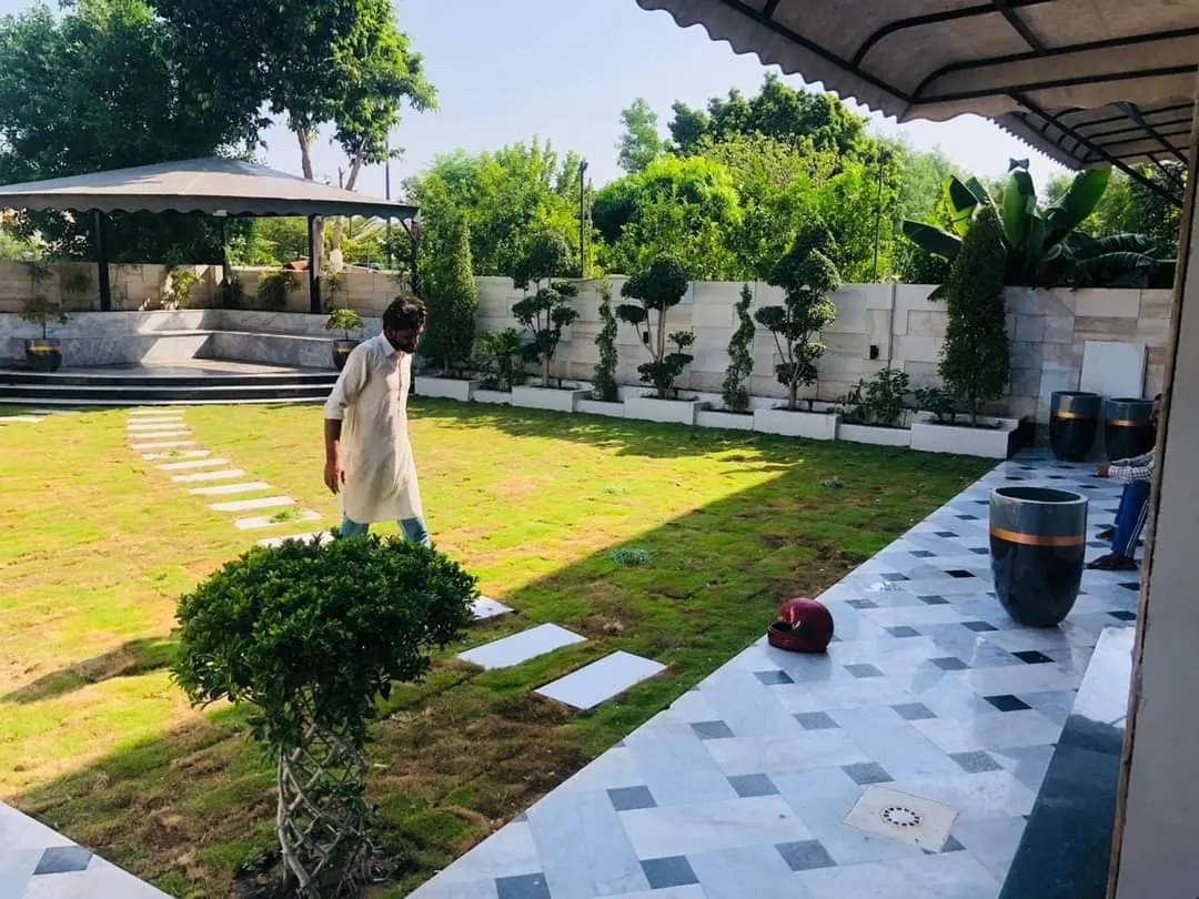 Formal herb parterre garden